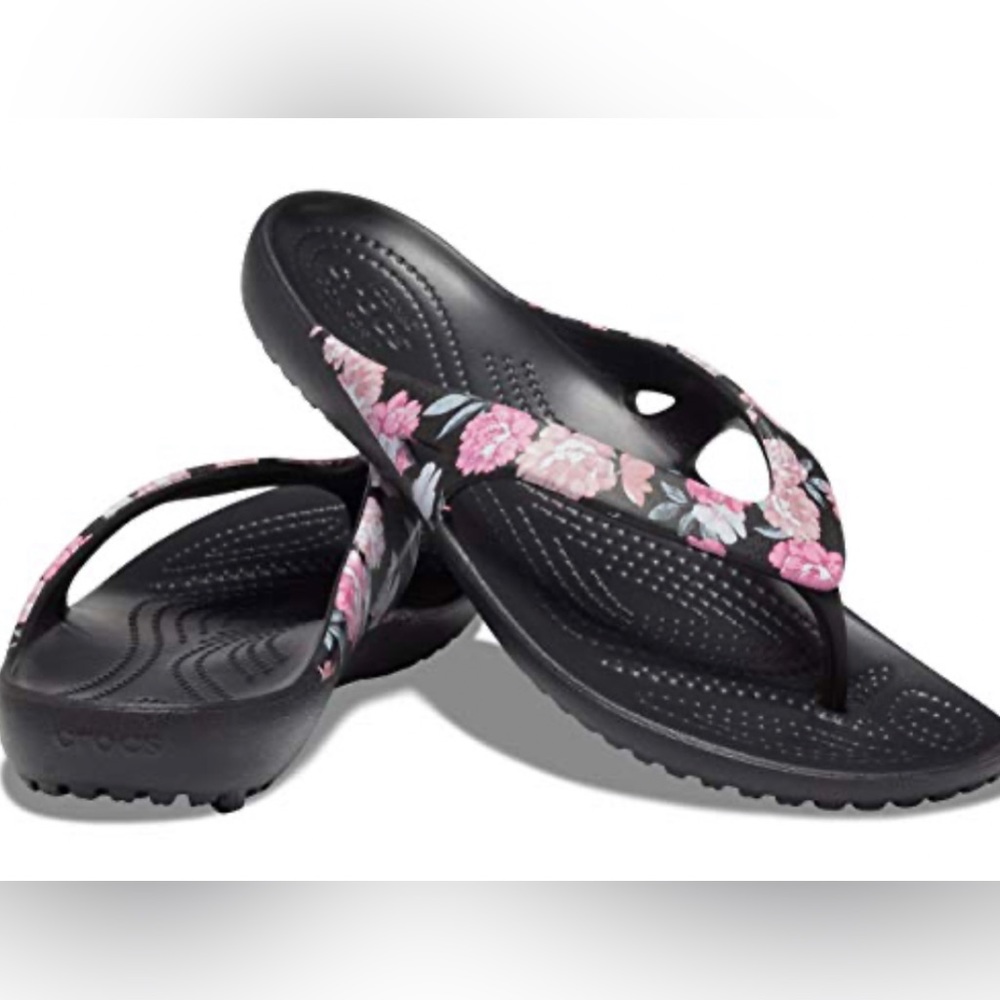 Floral Croc Flip-flops, Women’s size 5